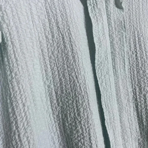 Habitat Soft Crinkle Womens Top Size Medium M Textured Long Sleeve Button Tunic - Picture 3 of 11